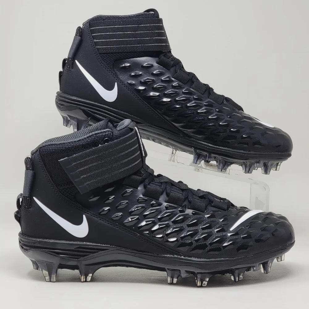 Nike Force Savage Pro 2 Football Cleats Men Size 10.5 AH4000-002 Black/White New